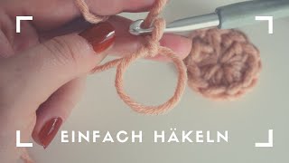 MAGISCHER RING  FADENRING GANZ EINFACH Häkeltip bzw Häkeltipp [upl. by Mcgee634]