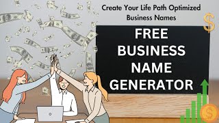 Free Business Name Generator Based On Your Life Path [upl. by Kurman]