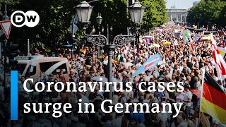 Berlin police try to shut down protest against coronavirus restrictions  DW News [upl. by Lolanthe]