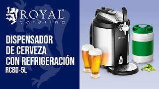 Dispensador de cerveza con refrigeración RCBD5L  Royal Catering  Presentación de producto [upl. by Inalaehon]