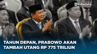 Pemerintahan Prabowo akan Tarik Utang Rp 7759 T di 2025 Naik Rp 222 T dari Outlook Utang 2024 [upl. by Aleakam257]