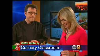 Desserts Flambé Banana Rum Crepes with Sandra Mitchell  KCAL 9 News Chef Eric Crowley [upl. by Kappel818]