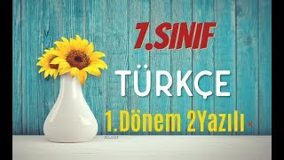 7Sınıf TÜRKÇE 1Dönem 2Yazılı Soruları ve Çözümü [upl. by Gorges675]