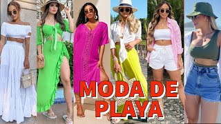 MODA DE PLAYA 2024outfis modernos y perfectos para ir a la playa cómodos frescos y elegantes 🏖️ [upl. by Aicyle]