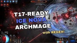 PoE 325 Ice Nova Archmage T17 and allround budget build  REGEX [upl. by Anaiviv]