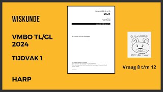 Wiskunde Examen Vmbo GLTL 2024 Tijdvak 1 Opg 08 tm 12 [upl. by Breskin]