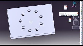 CATIA V5 Hole Command and Circular pattern command HINDI [upl. by Bibi718]