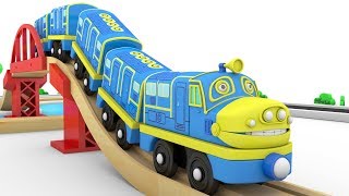 Wooden toy set  कार्टून Toy train cartoon  छु छु ट्रैन  Choo choo Train kids videos [upl. by Nivlam]