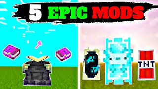 5 Epic Mods For Minecraft PE 🫨  Minecraft in hindi [upl. by Nomahs]