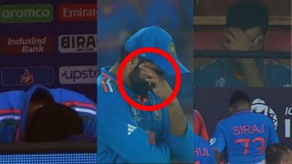 Rohit Sharma Virat Kohli Gill amp Indian Team crying after not lifting world cup on home ground [upl. by Tihom886]