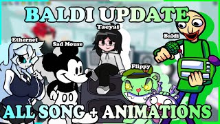 BEST UPDATE  FUNKY FRIDAY BALDI UPDATE  ALL SONG  ANIMATIONS [upl. by Ahseka120]