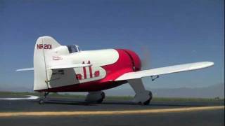 RC Gee Bee R2 crash landing and Tigercat crash pilot got killed 2011 Oct Chino [upl. by Asyal]