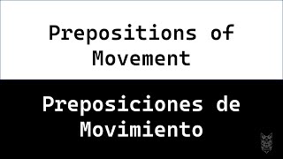 🅿️Preposiciones de movimientoPrepositions of movement inglesespañolejemplosCAT ENGLISH [upl. by Ellynn]