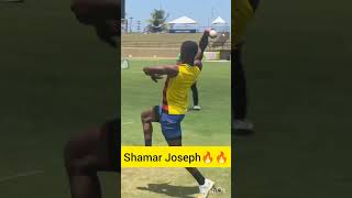 Shamar Joseph Wonderful bowling action shorts cricketwithvishal [upl. by Ivey]