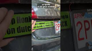 A digital bumper sticker that shows what Im streaming on Spotify raspberrypi spotify carhack [upl. by Nnylrebma]