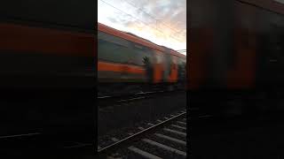 Vande Bharat express Pune Hubali at Bhilawadi station [upl. by Howes]