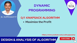 35 01 Knapsack Problem Using Dynamic Programming [upl. by Repinuj]