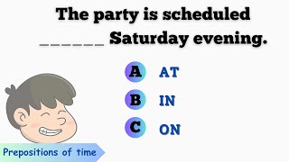 Prepositions of time  atinon  English Grammar Mock Test [upl. by Ayotahs]