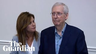 Senator Mitch McConnell has another freezing moment [upl. by Nosloc900]