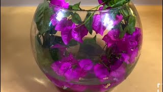 Purple Bougainvillea Flower Arrangement [upl. by Dnaloy]