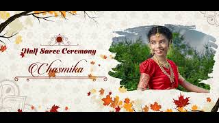 Lovely Half Saree and Lucky Dhoti Ceremony Invitation Video  Amulyaskitchen amp Vlogs [upl. by Ansilme]