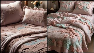 lastest crochet cotton bedsheets designs ideas for winter [upl. by Lysander]