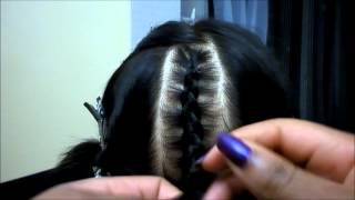 Aime tes cheveux 10  Tutoriel quotComment faire une tresse ou natte collée quot [upl. by Elexa493]