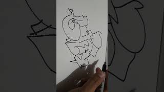 Graffiti under 59 seconds artist graffiti 1millionviews [upl. by Allsun]