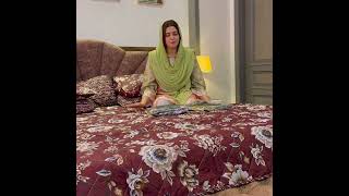 Kanwal Aftab Review about Hania Textile Bedding amp Comforters [upl. by Namwob337]