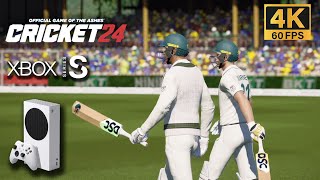 Cricket 24 on Xbox Series S I Gameplay I 4K60FPS [upl. by Heall]