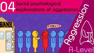 Social psychological explanations of human aggression  Aggression AQA ALevel Psychology [upl. by Nonnel]