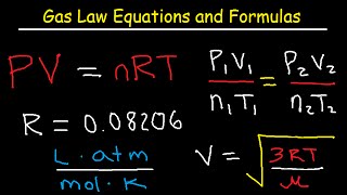 Gas Laws  Equations and Formulas [upl. by Tarrance]