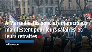 À Marseille les policiers municipaux manifestent pour leurs salaires et leurs retraites [upl. by Ott]