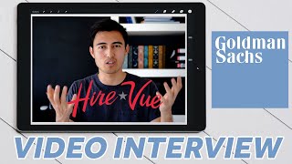 Ace your Goldman Sachs Video Interview  Hirevue Investment Banking [upl. by Areikahs]