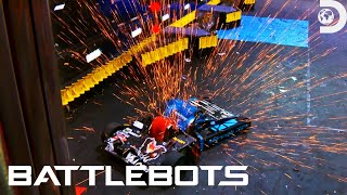 Thrown Across the Arena Black Dragon vs Riptide  Battlebots  Discovery [upl. by Ydeh]