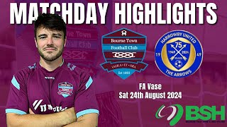 Bourne Town FC vs Harrowby United FC  Isuzu FA Vase  Match Day Highlights [upl. by Ellehcyt]