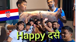 nepali festival celebration in croatia  dashain 2081 bs dashain in croatia  croatia vlog [upl. by Ecarg454]