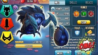 ●Monster Legends  ixofex level 130 vs General Darmith Tryon Dracontium combat review [upl. by Supple553]