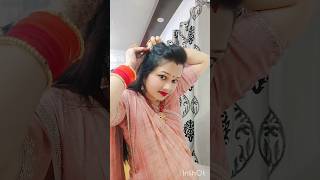 My hairstyle for karwachauth💃shortsshortvideoyoutubeshortstrendingviral [upl. by Bamford]