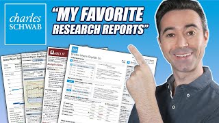 My Favorite Charles Schwab Research Reports Free for all Schwab Clients [upl. by Zita]