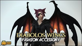 FFXIV Endwalker  Diabolos Wings Fashion Accessory [upl. by Jakoba]