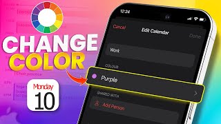 How to Change Calendar Color on iPhone  Customize Your Calendar App Colors [upl. by Roanna286]