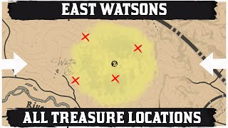 ALL East Watsons Treasure Map Location [upl. by Olifoet]