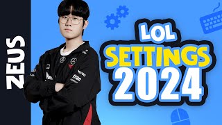 Zeus  LEAGUE OF LEGENDS SETTINGS 2024  SENSITIVITY KEYBINDS VIDEO SETTINGS amp EQUIPMENT [upl. by Yesdnil]