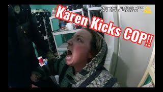 Karen Goes Full Beast Mode And Kicks A Cop [upl. by Rubens436]