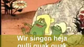 Gulli gulli quak quak  Lied der Frösche  Karaoke mit Texteinblendung [upl. by Brannon599]