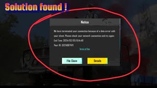 We have terminated your connection because of a data error bgmi problem error solution [upl. by Oek]