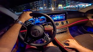 NEW Mercedes EClass Night POV Drive Review [upl. by Yborian]