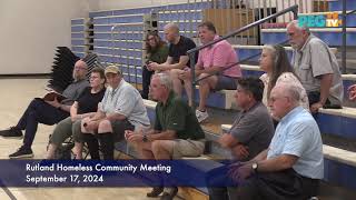 Rutland Homeless Community Meeting  September 17 2024 [upl. by Edd567]