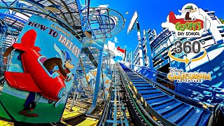 VR 360 Goofys Sky School On Ride POV Disney California Adventure 2024 02 08 [upl. by Andris]